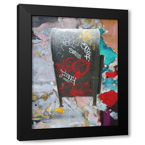 Graffiti 2 Black Modern Wood Framed Art Print with Double Matting by Phillip, Jamie