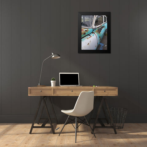 Race Track Black Modern Wood Framed Art Print by Phillip, Jamie