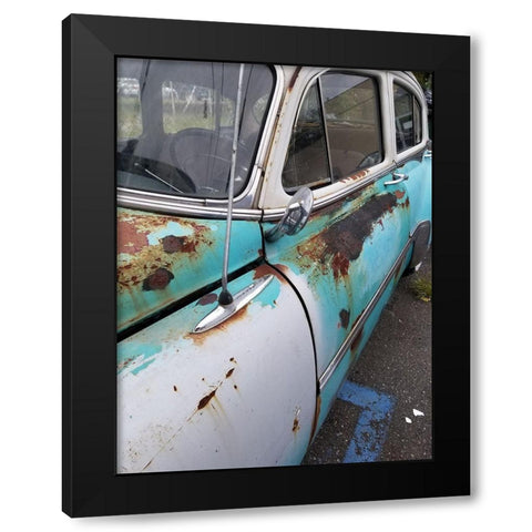 Race Track Black Modern Wood Framed Art Print by Phillip, Jamie