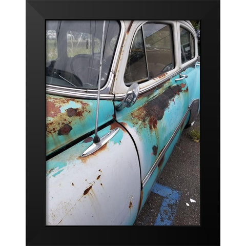 Race Track Black Modern Wood Framed Art Print by Phillip, Jamie