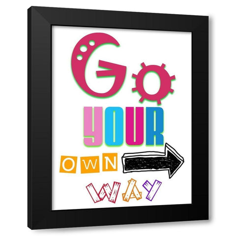 Your Own Waay Black Modern Wood Framed Art Print by Phillip, Jamie