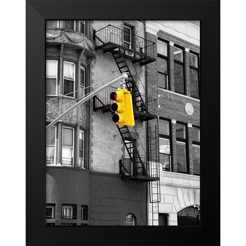Traffic Lights Black Modern Wood Framed Art Print by Phillip, Jamie