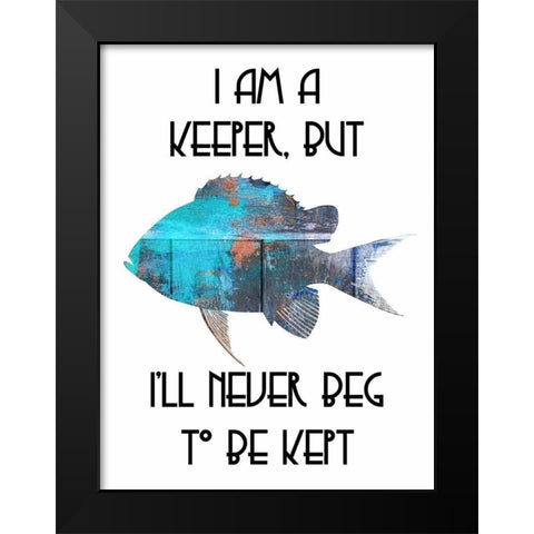 Fish Black Modern Wood Framed Art Print by Phillip, Jamie