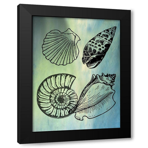 Bath SheIls Black Modern Wood Framed Art Print by Phillip, Jamie