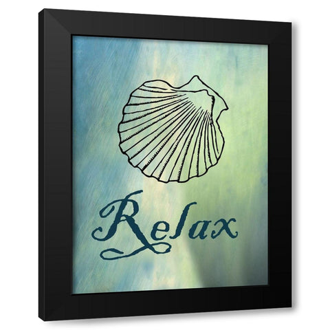 Bath Shells  Black Modern Wood Framed Art Print by Phillip, Jamie