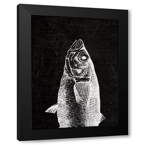 Black Fin Black Modern Wood Framed Art Print by Phillip, Jamie
