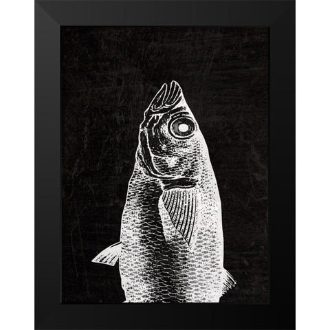 Black Fin Black Modern Wood Framed Art Print by Phillip, Jamie