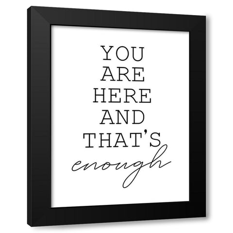 Enough Black Modern Wood Framed Art Print with Double Matting by Phillip, Jamie