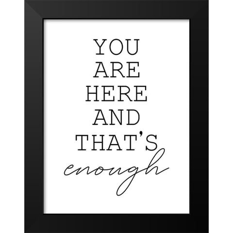 Enough Black Modern Wood Framed Art Print by Phillip, Jamie