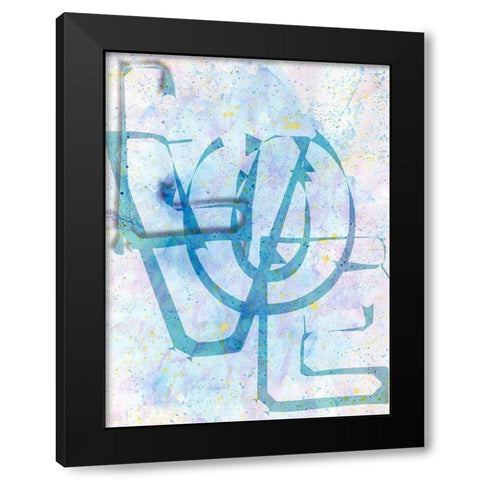 Love Black Modern Wood Framed Art Print with Double Matting by Phillip, Jamie
