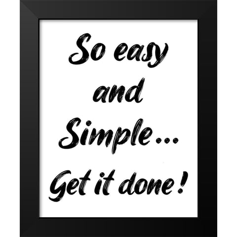 Simple Black Modern Wood Framed Art Print by Phillip, Jamie