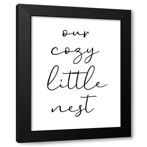 Cozy Black Modern Wood Framed Art Print by Phillip, Jamie