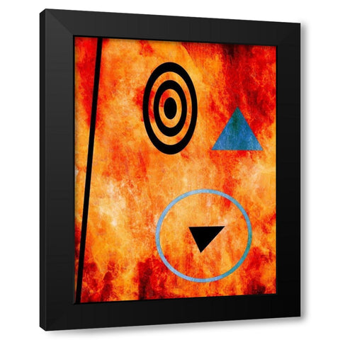 Celestrial Abstract 2 Black Modern Wood Framed Art Print with Double Matting by Phillip, Jamie