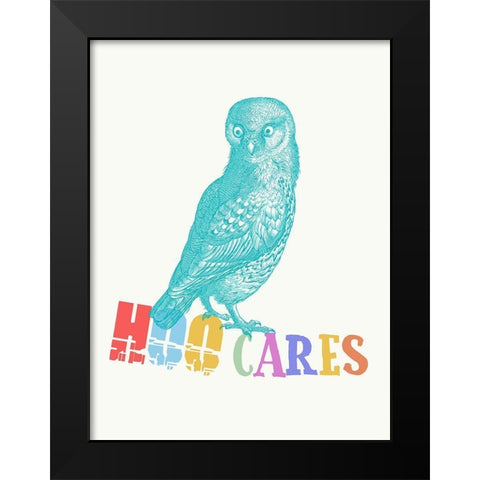 Mr. Owl 2 Black Modern Wood Framed Art Print by Phillip, Jamie