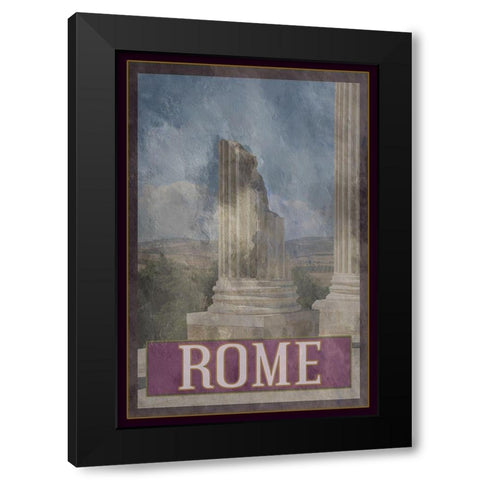 Rome City Black Modern Wood Framed Art Print with Double Matting by Phillip, Jamie