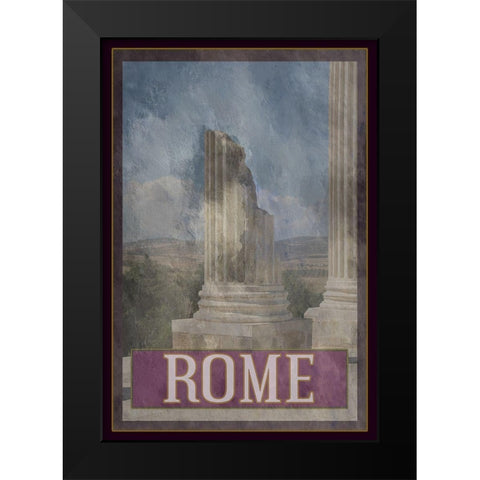 Rome City Black Modern Wood Framed Art Print by Phillip, Jamie