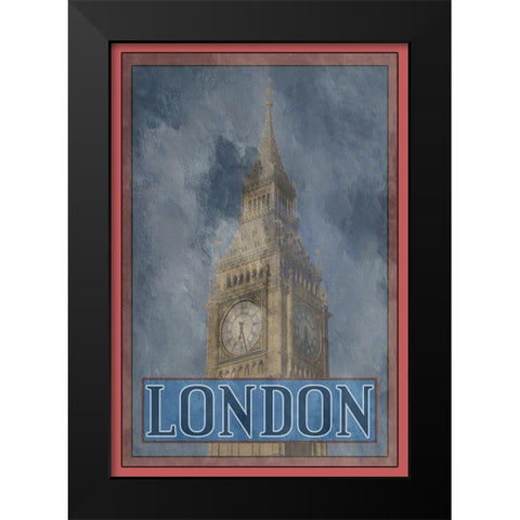 London Black Modern Wood Framed Art Print by Phillip, Jamie