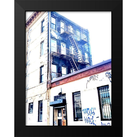 Brooklyn Streets Black Modern Wood Framed Art Print by Phillip, Jamie
