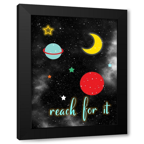 Stars 1 Black Modern Wood Framed Art Print with Double Matting by Phillip, Jamie