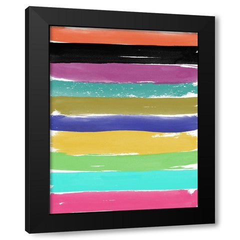 Abstract Wall Black Modern Wood Framed Art Print by Phillip, Jamie