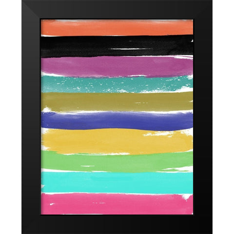 Abstract Wall Black Modern Wood Framed Art Print by Phillip, Jamie