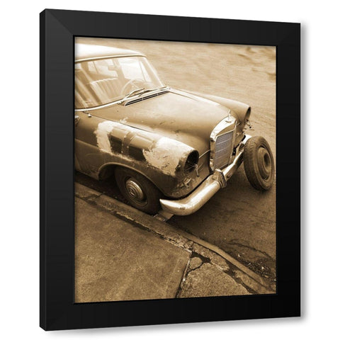 Vintage Benz Car 2 Black Modern Wood Framed Art Print with Double Matting by Phillip, Jamie