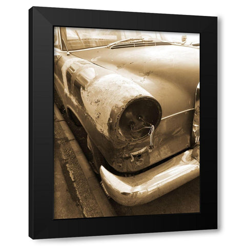 Vintage Benz Car 3 Black Modern Wood Framed Art Print by Phillip, Jamie