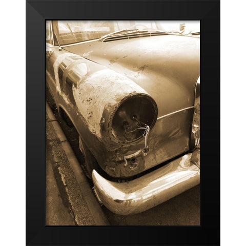 Vintage Benz Car 3 Black Modern Wood Framed Art Print by Phillip, Jamie