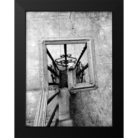 Railing 1 Black Modern Wood Framed Art Print by Phillip, Jamie