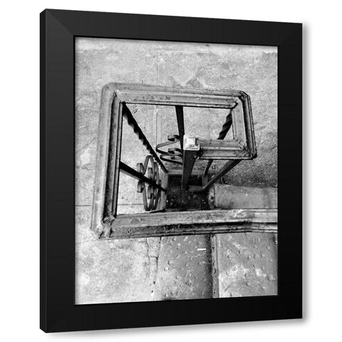Railing 2 Black Modern Wood Framed Art Print by Phillip, Jamie