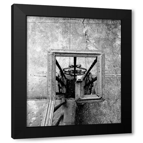 Railing 3 Black Modern Wood Framed Art Print by Phillip, Jamie