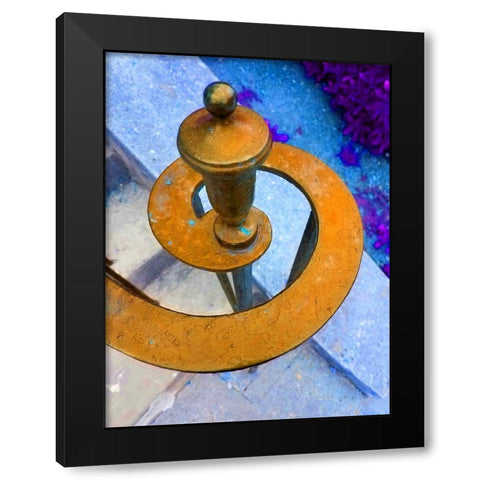 Railing 6 Black Modern Wood Framed Art Print by Phillip, Jamie