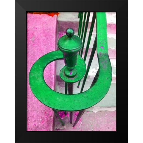 Railing 7 Black Modern Wood Framed Art Print by Phillip, Jamie