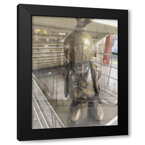 New York Money Black Modern Wood Framed Art Print by Phillip, Jamie
