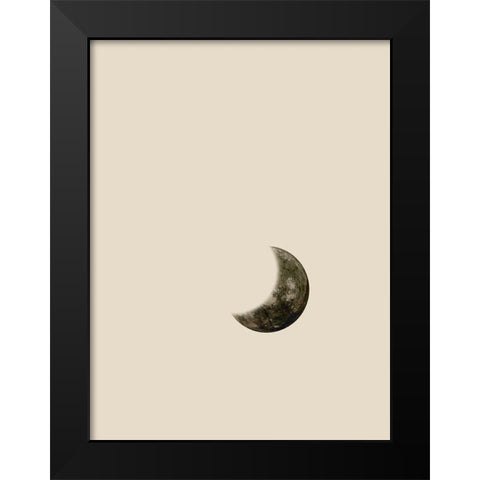 Moon Black Modern Wood Framed Art Print by Phillip, Jamie
