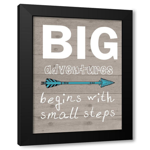 Big Adventures Black Modern Wood Framed Art Print with Double Matting by Phillip, Jamie