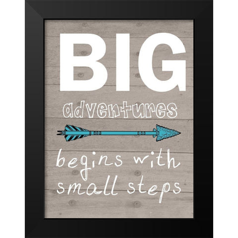 Big Adventures Black Modern Wood Framed Art Print by Phillip, Jamie