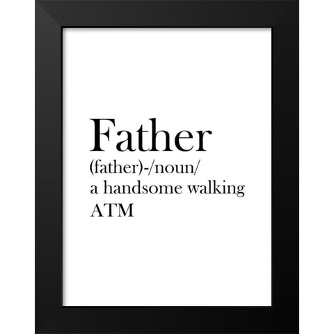 Father  Black Modern Wood Framed Art Print by Phillip, Jamie