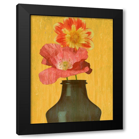 Spring Vase Black Modern Wood Framed Art Print by Phillip, Jamie