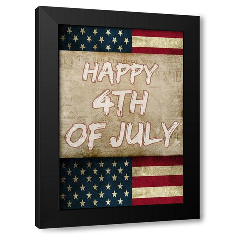 Independence Day Black Modern Wood Framed Art Print with Double Matting by Phillip, Jamie