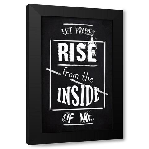 Praises Black Modern Wood Framed Art Print by Phillip, Jamie