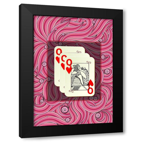 Queen Mom Black Modern Wood Framed Art Print with Double Matting by Phillip, Jamie