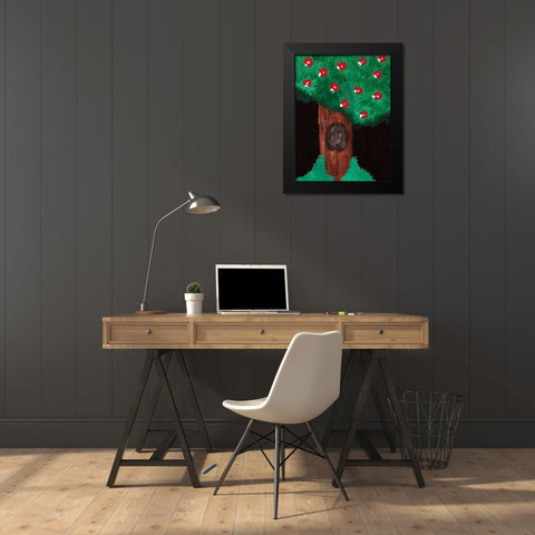 Prosperity Tree Black Modern Wood Framed Art Print by Phillip, Jamie