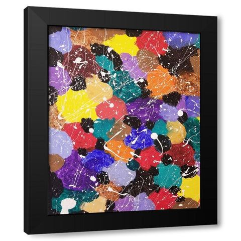 Drip Drop Color Pop 2 Black Modern Wood Framed Art Print by Phillip, Jamie