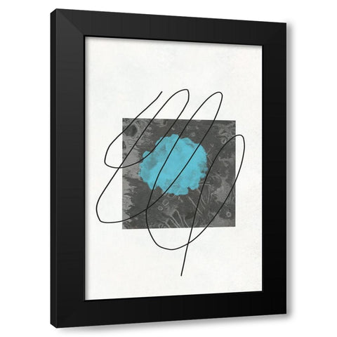 Lined Abstract 2 Black Modern Wood Framed Art Print with Double Matting by Phillip, Jamie