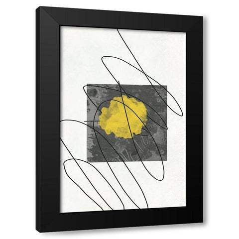 Lined Abstract 3 Black Modern Wood Framed Art Print by Phillip, Jamie