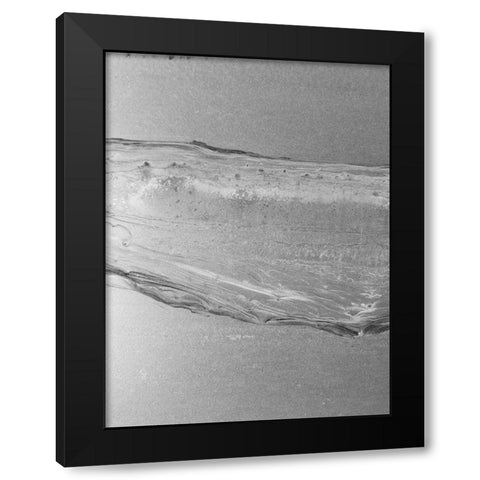 Black Space Line 1 Black Modern Wood Framed Art Print with Double Matting by Phillip, Jamie
