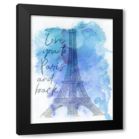 To Paris And Back Black Modern Wood Framed Art Print with Double Matting by Phillip, Jamie