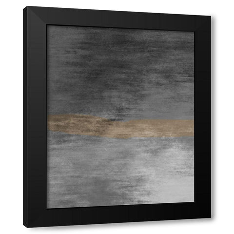 Night And Gold Black Modern Wood Framed Art Print by Phillip, Jamie