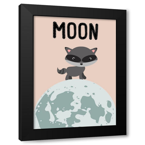 Moon Child Black Modern Wood Framed Art Print with Double Matting by Phillip, Jamie